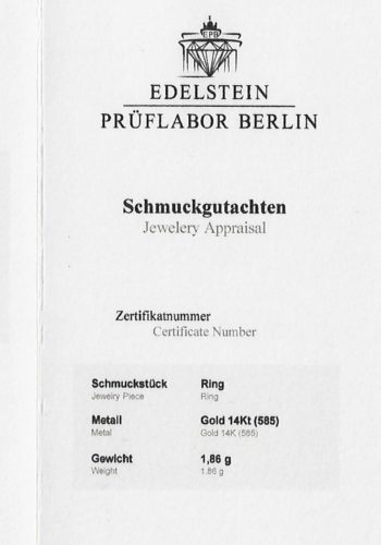 Um 1960 - Diamant Solitär Verlobungsring, inkl. Edelsteingutachten! – Bild 9
