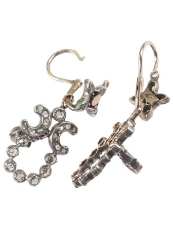 Um 1850 - Italienische Diamantohrringe – Bild 6