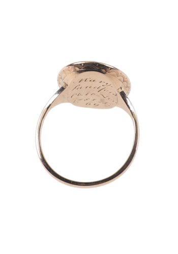 Datiert 1781 - Erinnerungsring / Goldring mit Emaille & Diamanten – Bild 5