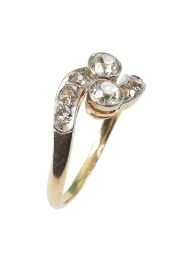 Um 1910 - Art nouveau You+Me Diamantring / Verlobungsring – Bild 4