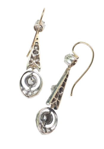 Um 1920 - Niederländische Art déco Diamantohrringe, inkl. Schmuckgutachten! – Bild 5