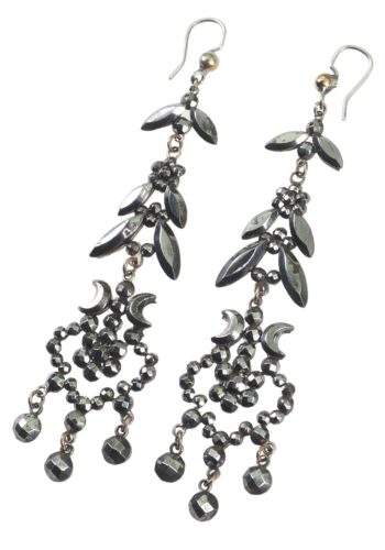 Um 1830 - Cut Steel Hängeohrringe aus dem Georgian – Bild 3