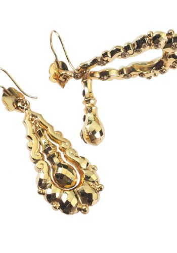 Um 1880 - Viktorianische Goldohrringe, 9 Karat – Bild 5