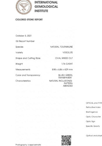 Um 1980 - Vintage Turmalinring / Verlobungsring inklusive Edelsteinzertifikat! – Bild 6