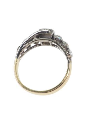 Um 1900 - Englischer Diamantring aus 18K Gold & Silber – Bild 5