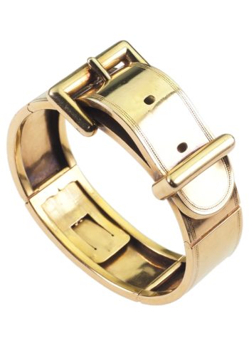 ** VERKAUFT ** Um 1880 - "Gürtel" Goldarmreif aus Frankreich – Bild 3