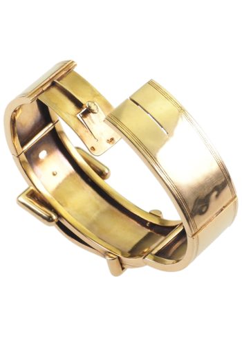 ** VERKAUFT ** Um 1880 - "Gürtel" Goldarmreif aus Frankreich – Bild 7