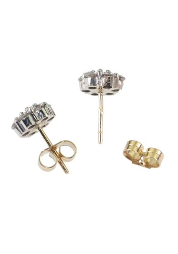 Um 1950 - Diamantcluster Ohrstecker Vintage – Bild 4