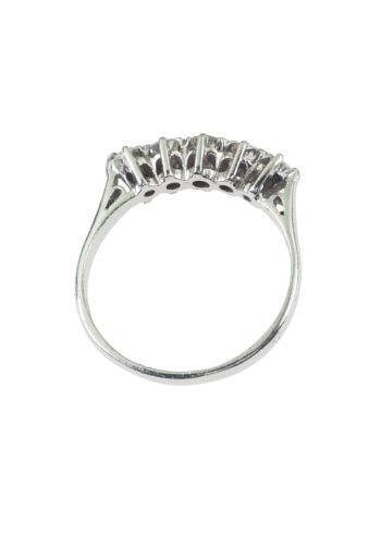 Um 1950 - Vintage Five-Stones-Verlobungsring – Bild 4