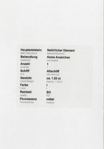 Um 1960 - Weißgold Solitär Verlobungsring, aus Österreich inkl. Edelsteingutachten! – Bild 8