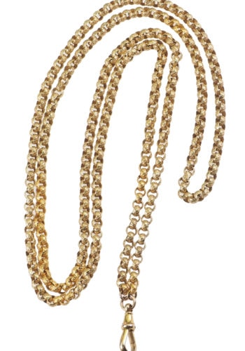 Um 1850 - Longguard Goldkette mit Karabiner – Bild 3