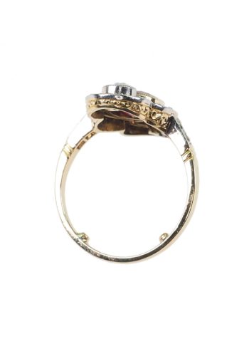 Um 1920 - Art déco Rubin- & Diamantring, inklusive Edelsteinezertifikat! – Bild 6