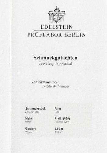 Um 1990 - Princess cut Solitär Verlobungsring, mit Diamantgutachten! – Bild 8