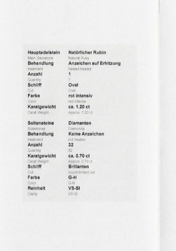 Datiert 1963 - 18K Rubinring / Verlobungsring, inklusive Edelsteinezertifikat! – Bild 6