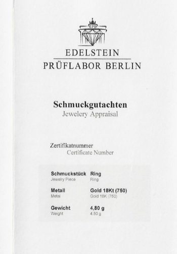 Datiert 1963 - 18K Rubinring / Verlobungsring, inklusive Edelsteinezertifikat! – Bild 7