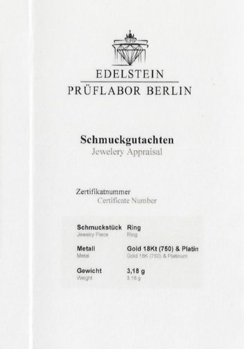 ** VERKAUFT ** Um 1925 - Art déco Smaragd & Diamantring, inklusive Edelsteingutachten! – Bild 7