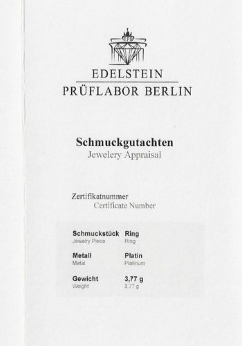 Um 1930 - Fivestones-Verlobungsring Diamanten & Saphire, inkl. Steinegutachten! – Bild 7