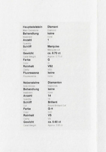 ** VERKAUFT ** Datiert 1988 - Diamantring inklusive Edelsteingutachten! – Bild 6