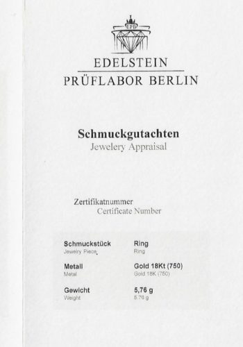 ** VERKAUFT ** Datiert 1988 - Diamantring inklusive Edelsteingutachten! – Bild 7