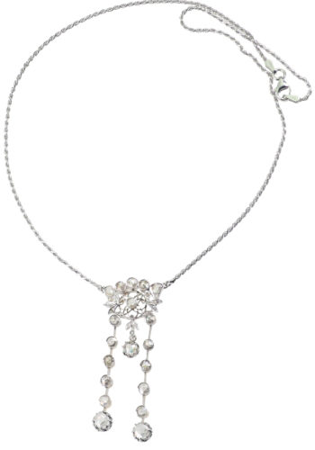 Um 1900 - Diamantcollier, niederländisch, inklusive Edelsteingutachten! – Bild 5