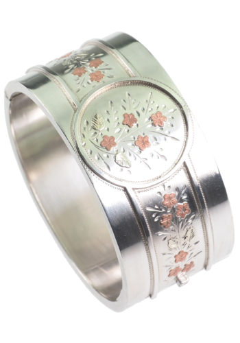 Um 1880 - Viktorianischer Sterlingsilber Armreif – Bild 3