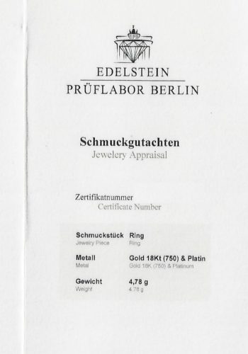 Um 1900 - Art nouveau Ring mit Rubin & Diamanten, mit Edelsteinzertifikat! – Bild 7