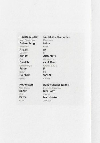 Um 1910 - Französische Diamantbrosche, inklusive Edelsteinezertifikat! – Bild 7