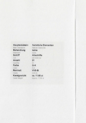 Um 1910 - Platinkette mit 31 Diamanten, inklusive Schmuckgutachten! – Bild 5