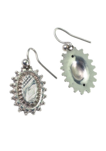 Um 1880 - Viktorianische Sterlingsilber Ohrringe – Bild 3