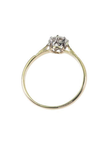 ** VERKAUFT ** Um 1910 - Englischer Diamant Solitaire Verlobungsring – Bild 5