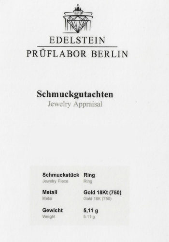 Um 1920 - Art déco Ring aus England, mit einem Schmuckgutachten! – Bild 7