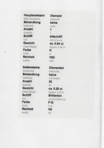 Um 1970 - Vintage-Verlobungsring Solitär, inklusive Edelsteinprüfzertifikat! – Bild 8