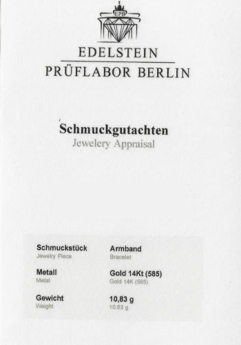 Um 1920 - Art déco Diamantarmband mit Edelsteingutachten! – Bild 7