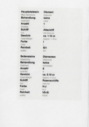 Um 1960 - Niederländischer Diamantring / Verlobungsring mit Edelsteinzertifikat! – Bild 10