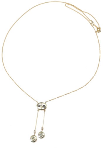 Um 1920 - Art déco Collier mit Diamanten – Bild 4