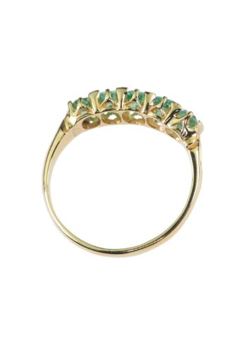 ** VERKAUFT ** Um 1910 - Smaragde & Diamanten Verlobungsring – Bild 5