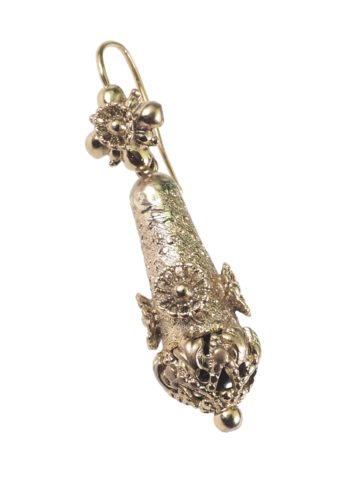 Um 1830 - Vergoldete Silberohrringe, Georgian England – Bild 3