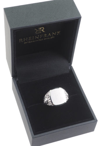 Um 1930 - Herrenring aus Silber, Siegelring – Bild 4