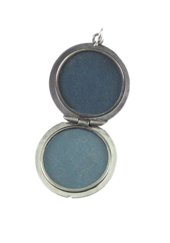 Um 1900 - Silbermedaillon, guillochiert & emailliert – Bild 3