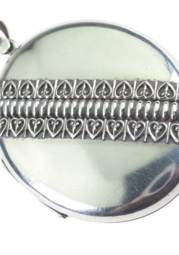 Um 1880 - Viktorianisches Sterlingsilber Medaillon – Bild 4