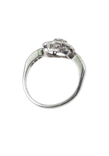 Um 1950 - Vintage-Verlobungsring Cluster / Daisy – Bild 5