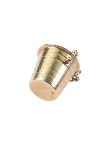 Um 1960 - "Champagnerkühler" 14K Goldanhänger – Bild 3