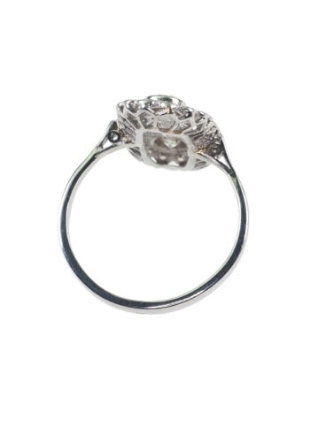 Um 1920 - Art déco Diamantring, Deutsch – Bild 4