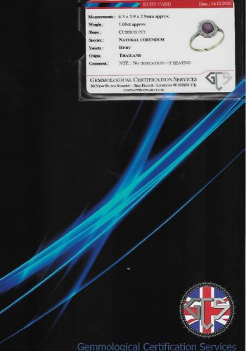 Um 1920 - Art déco Rubinring mit Edelsteingutachten, Daisy – Bild 6