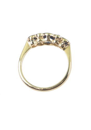 Um 1910 - Englischer Saphir & Diamant Verlobungsring – Bild 5