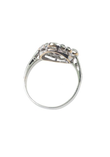 Um 1920 - Rubin & Diamanten Art déco Verlobungsring – Bild 5