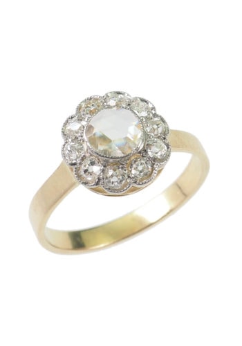 Um 1900 - Niederländischer Diamantring / Daisyring – Bild 3