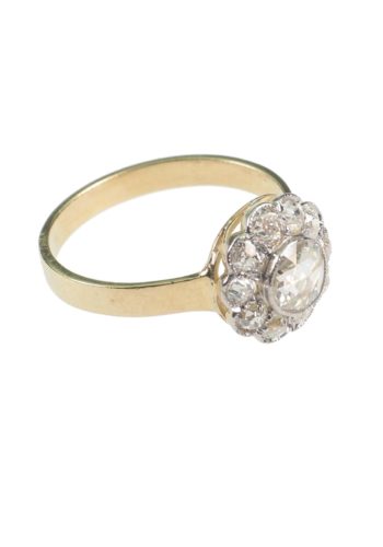 Um 1900 - Niederländischer Diamantring / Daisyring – Bild 4