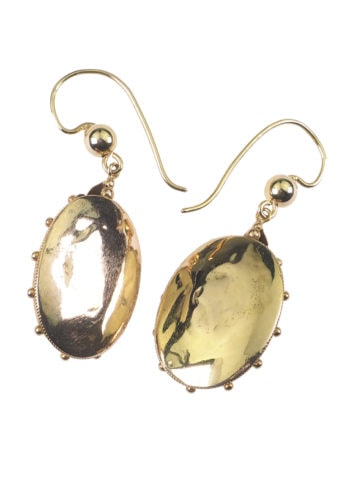 Um 1870 - Viktorianische Goldohrringe mit Perle – Bild 4