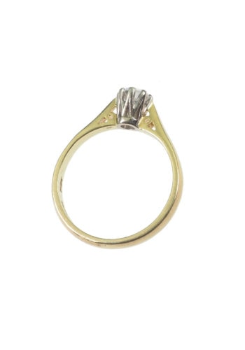 Datiert 1989 - Brillant Solitär Verlobungsring Vintage – Bild 4